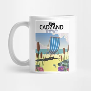 Cadzand Netherlands beach travel poster Mug